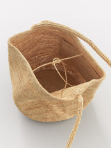 Raffia bucket shoulder bag (S007/ MONO/ CR)