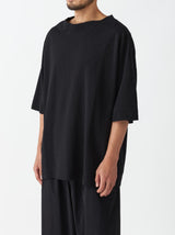 Stand collar box shirt half sleeve