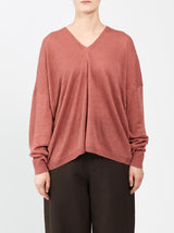Side panel V neck sweater