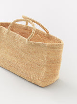 Raffia hand bag M (S270/ MONO/ CR)