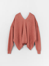 Side panel V neck sweater