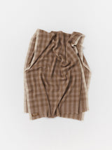 Bicolor check shawl M