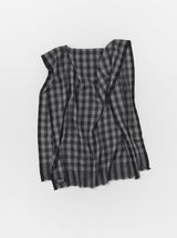 Bicolor check shawl M