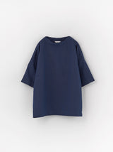 Stand collar box shirt half sleeve
