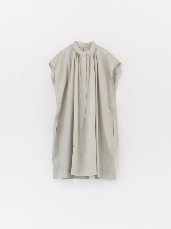 Button front gather tunic