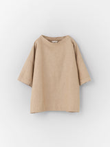 Stand collar box shirt half sleeve