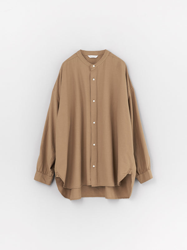 Band collar simple shirt