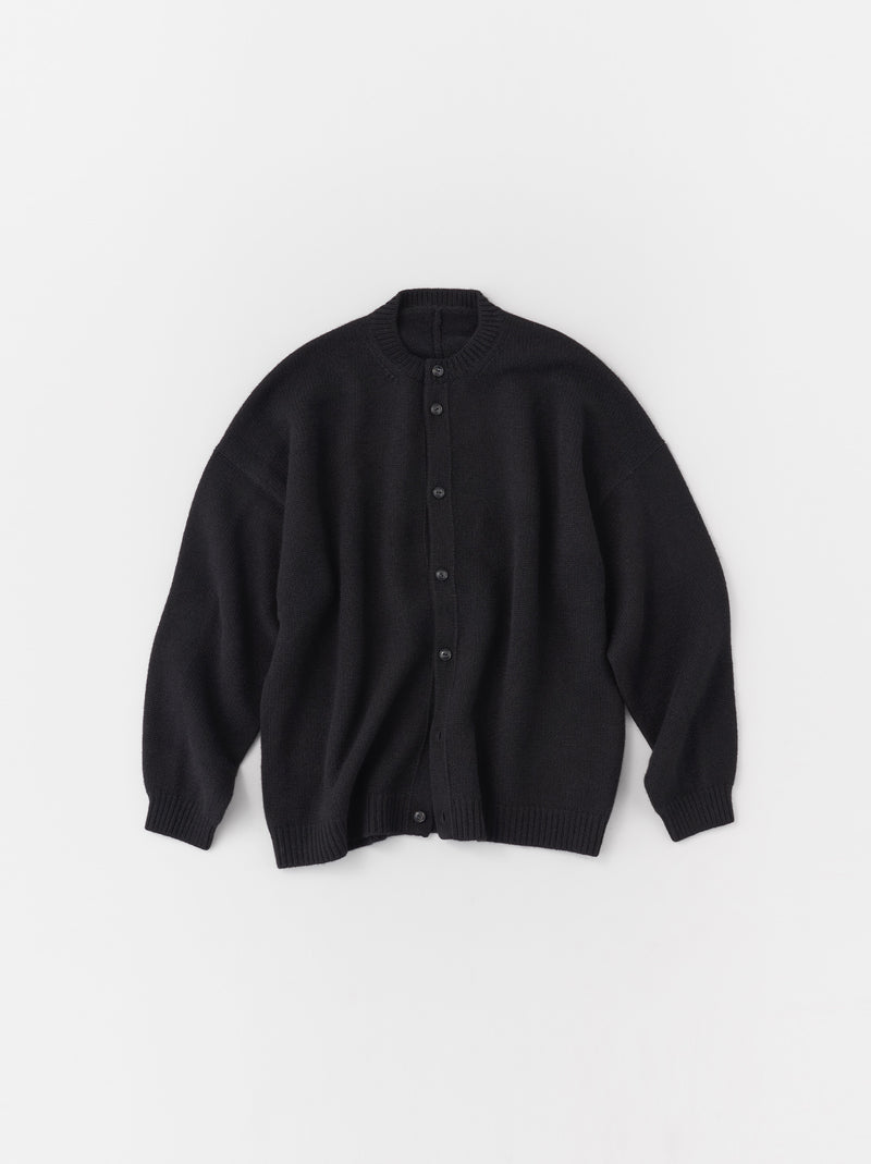 Back line crew neck cardigan
