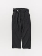 Relax fit 5pocket pants (Black/ One wash)