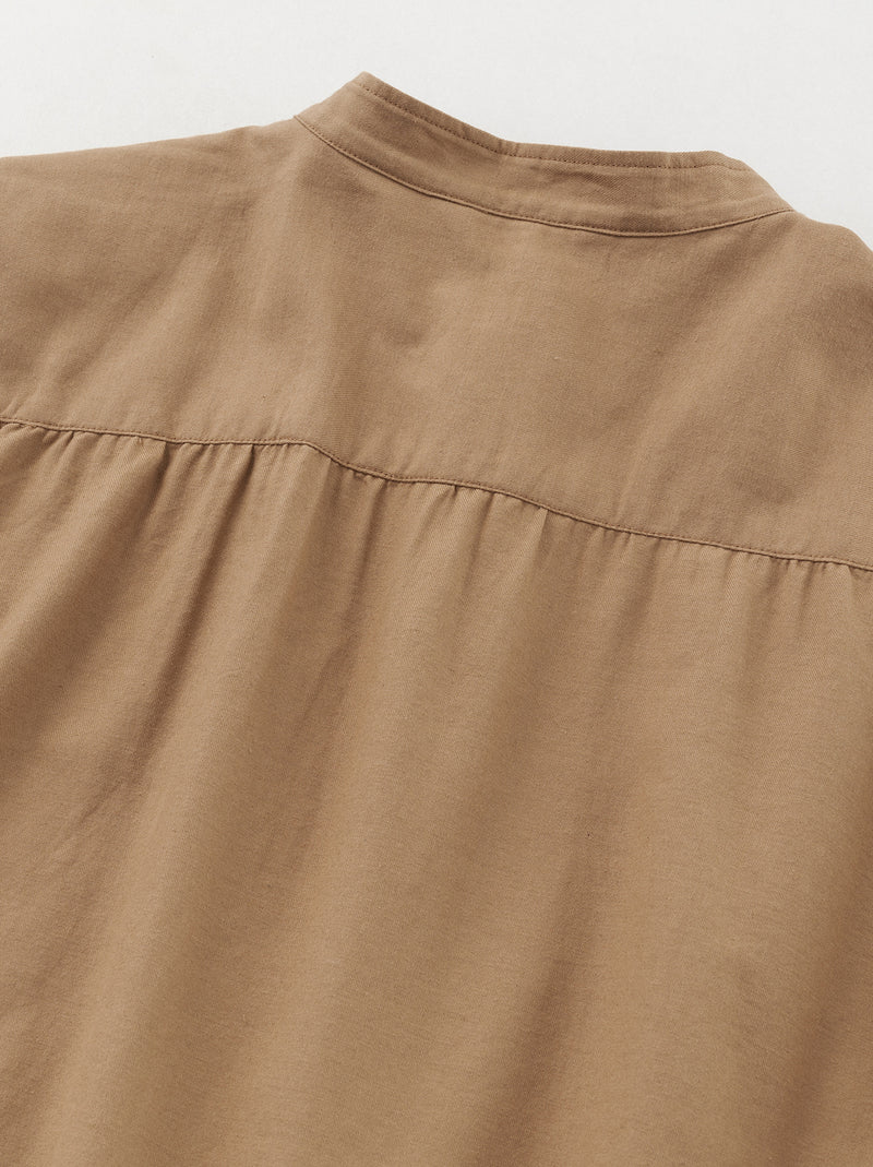 Band collar simple shirt