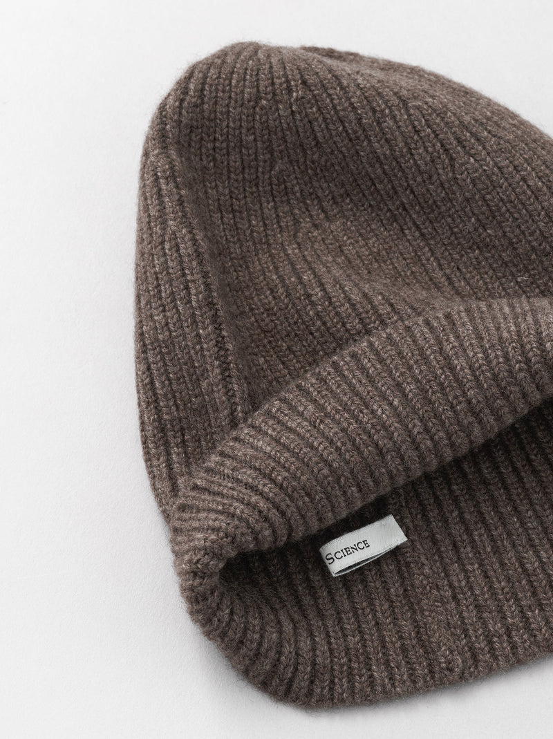 Simple rib knit cap