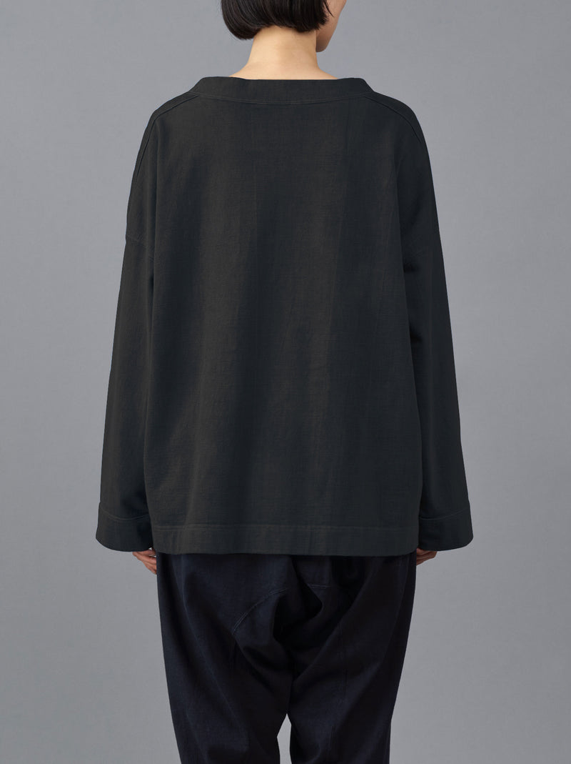 Stand collar box shirt