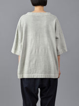 Stand collar box shirt half sleeve