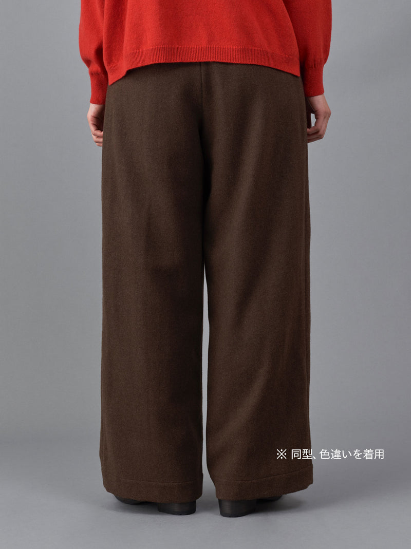 Dart front wide pant