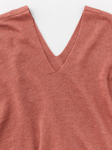 Side panel V neck sweater