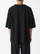 Stand collar box shirt half sleeve