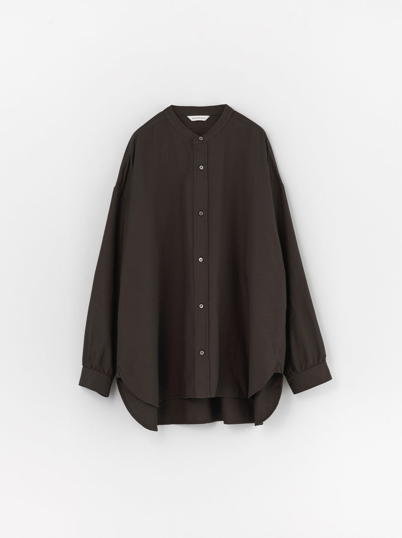 Band collar simple shirt