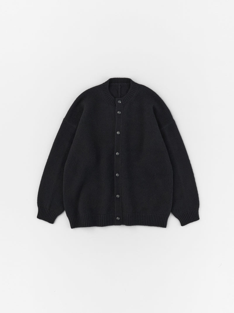 Back line crew neck cardigan