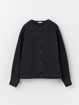 No collar short jacket