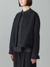 No collar short jacket