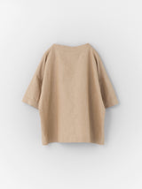 Stand collar box shirt half sleeve