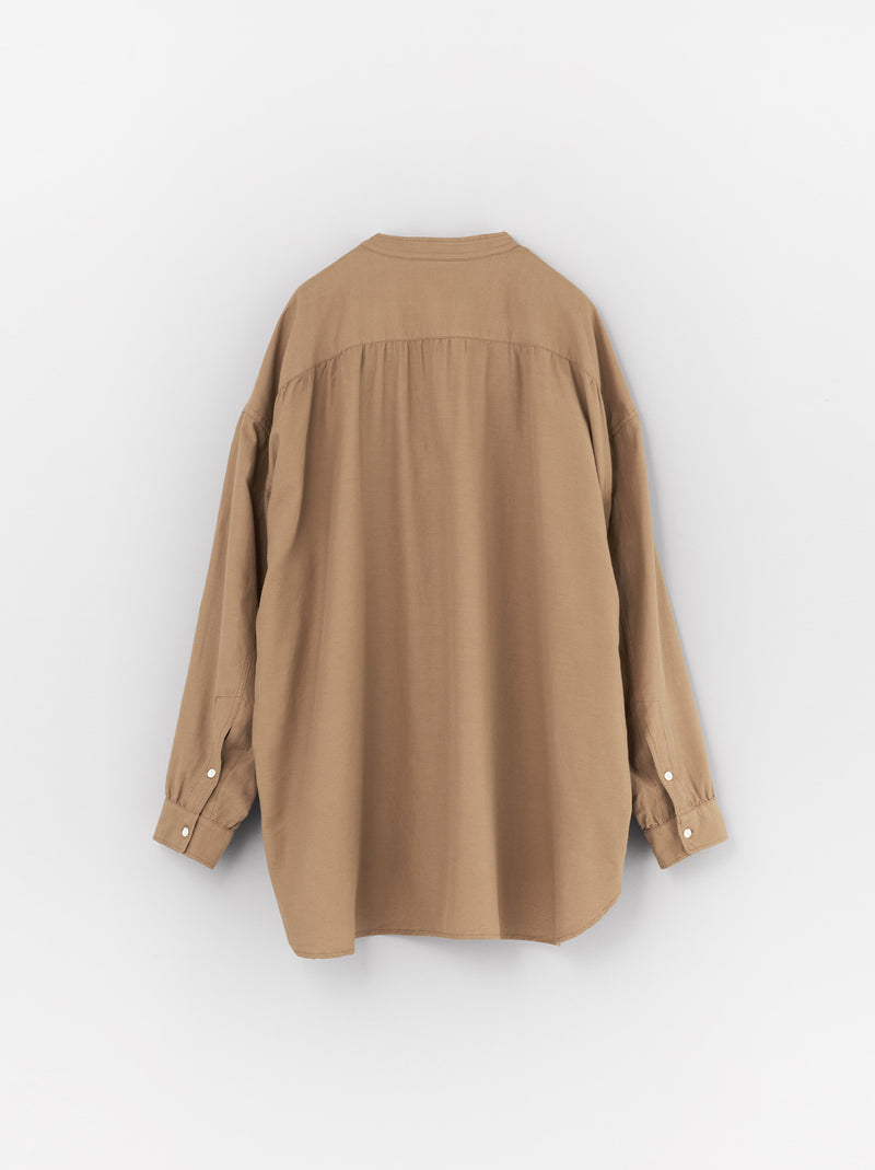 Band collar simple shirt