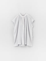 Button front no sleeve gather blouse