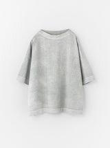 Stand collar box shirt half sleeve