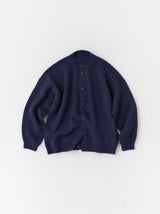 Back line crew neck cardigan