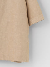 Stand collar box shirt half sleeve