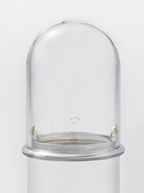 Glass toothbrush pot with glass dome