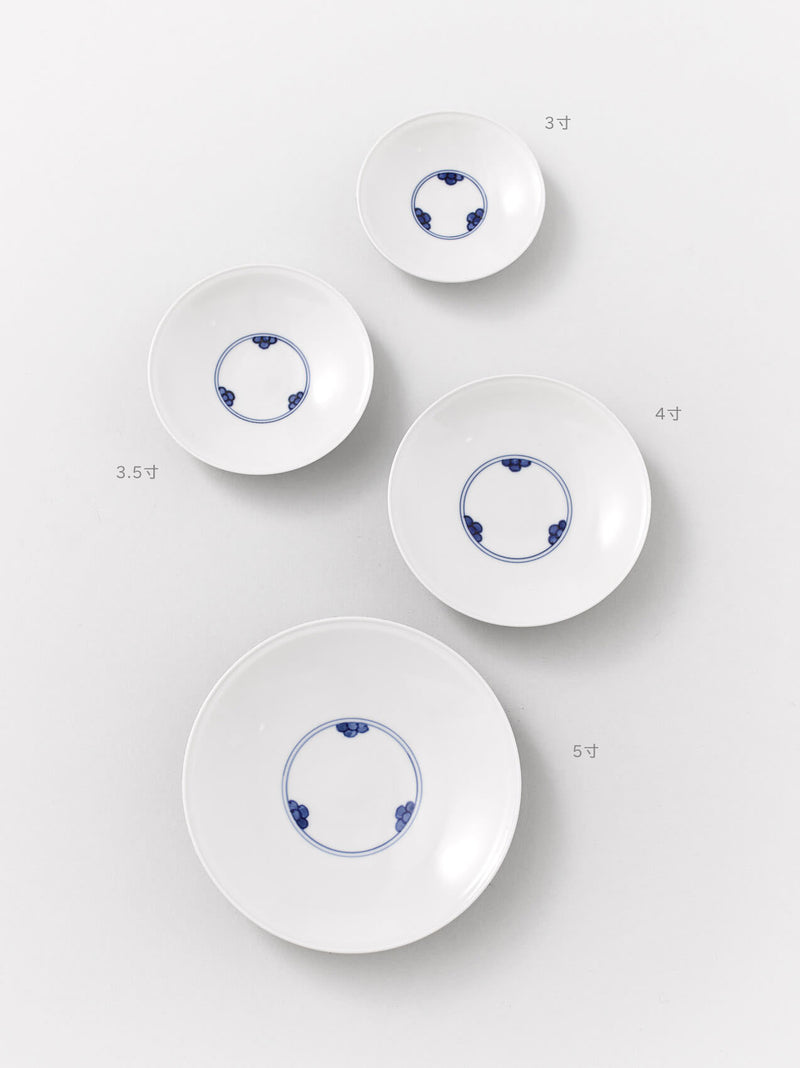 小皿 (染付・線・3.5寸)